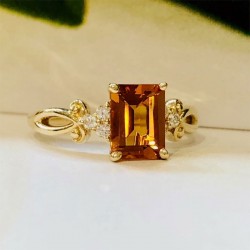 Birdie Levine Creations Citrine and Diamond Ring