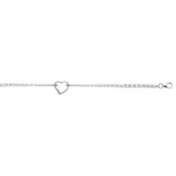 10'' 2-Strand Heart Anklet With Lobster Clasp 14K Wg