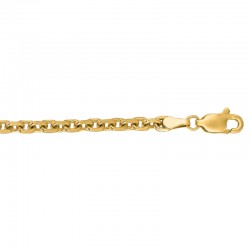 22'' 3.7MM Dc Cable Chain With Lobster Clasp 14K Yg