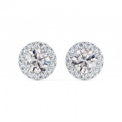 Diamond Halo Center Of My Universe Earrings