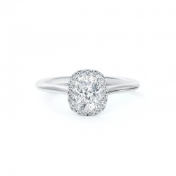 Center of My Universe Cushion Halo Engagement Ring