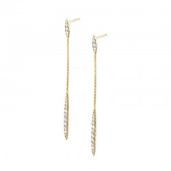 Modern Diamond Drop Earrings