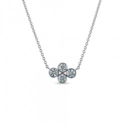 Half-Bezel Four-Stone Diamond Necklace