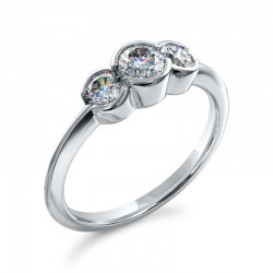 Diamond Half Bezel Ppf Engagement Ring