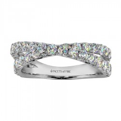 Diamond Crossover Wedding Band