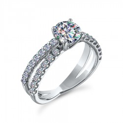 Split Shank Diamond Engagement Ring