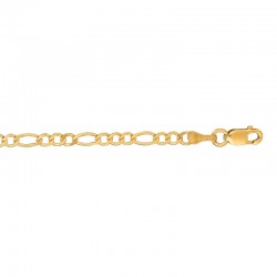 10'' 2.6MM Figaro Anklet With Lobster Clasp 14K Yg