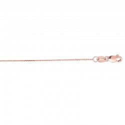 18'' 1.1MM D/C Cable Chain With Lobster Clasp 18K Rg