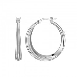 Swirl Collection Round Hoop Earrings