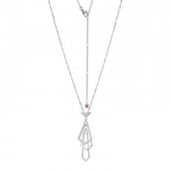 Art Deco Collection CZ Drop 3 Section Pendant