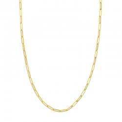 18'' 3.80Mm Hollow Paperclip Chain With Lobster Clasp 14K Yg