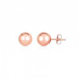 7MM Ball Stud Earrings 14K Rg