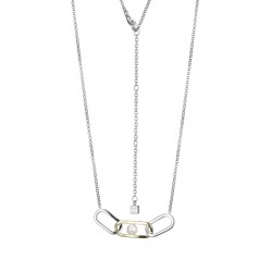 Sterling Silver Rhodium Plated Gp40 Necklace