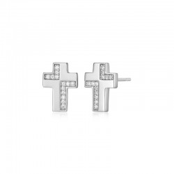 Sterling Silver Rhodium Plated Earrings