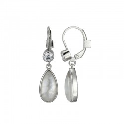 Sterling Silver Rhodium Plated Earrings