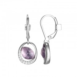 Sterling Silver Rhodium Plated Earrings