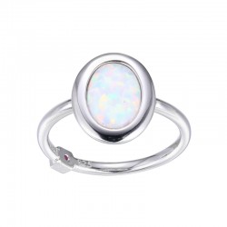 Sterling Silver Rhodium Plated Ring