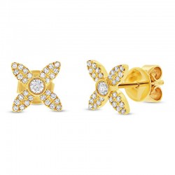 .20CTTW Rb Diamond Flower Earrings