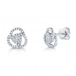 0.32ct 14k White Gold Diamond Stud Earring