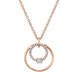 S/O Caterina Afify - .11CTTW Diamond Circle And High Polish Circle Pendant