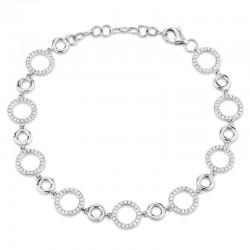 .56CTTW Diamond Open Circle Bracelet