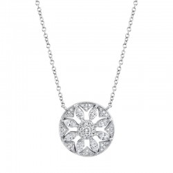 .52CTTW Rb Diamond Flower In Circle Pendant