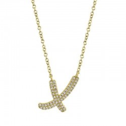 The Kiss' .10CTTW Diamond Pave Necklace