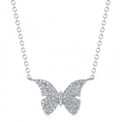 .15CTTW Diamond Butterfly Necklace