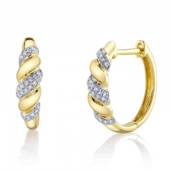 .11CTTW S/C G-H Diamond Twist Hoop Earrings