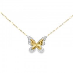 .10CTTW S/C G-H Diamond Butterfly Necklace