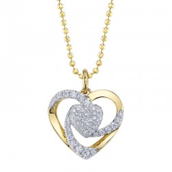 .27CTTW Diamond Pave Open Swirl Heart Pendant