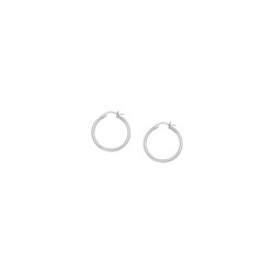 15mm Polished Hoop Earrings