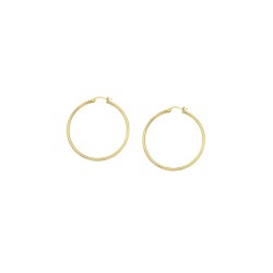 25mm Polished Hoop Earrings