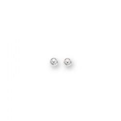 7MM Ball Stud Earrings 14K Wg