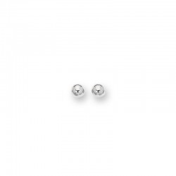 8MM Ball Stud Earrings 14K Wg