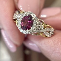 Color Change Garnet Ring