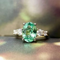 Mint Green Garnet Ring