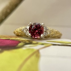 Hot Pink Spinel Ring