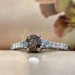 Cognac Diamond Ring