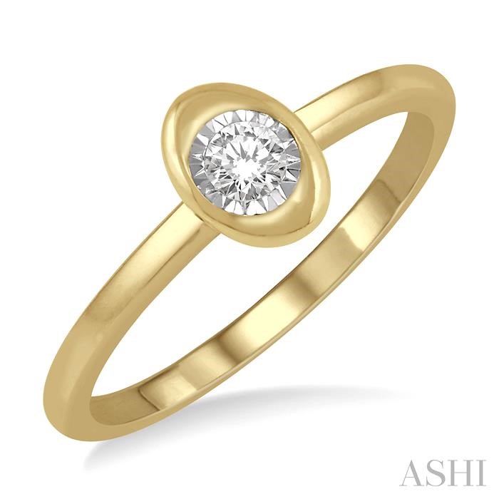 Stackable Oval Shape Diamond Promise Ring