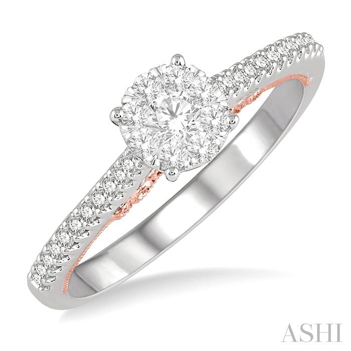 ROUND SHAPE LOVEBRIGHT DIAMOND ENGAGEMENT RING