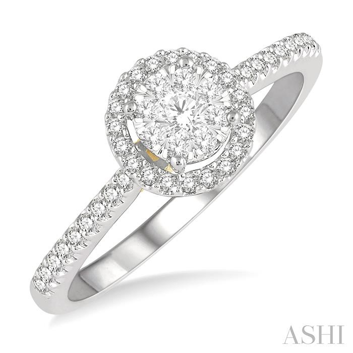 ROUND SHAPE HALO LOVEBRIGHT ESSENTIAL DIAMOND ENGAGEMENT RING