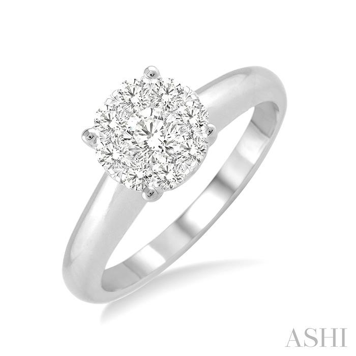 Round Shape Lovebright Essential Diamond Engagement Ring