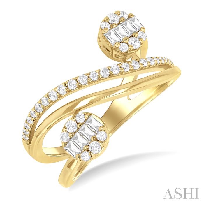 Fusion Diamond Fashion Open Ring