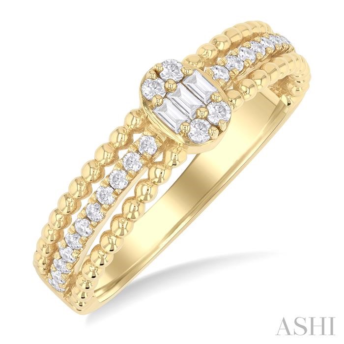 Bead Oval Shape Fusion Diamond Fashion Band