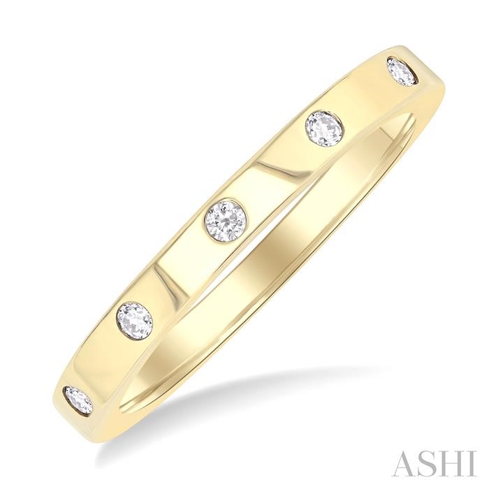 Flush Bezel Set Diamond Fashion Band