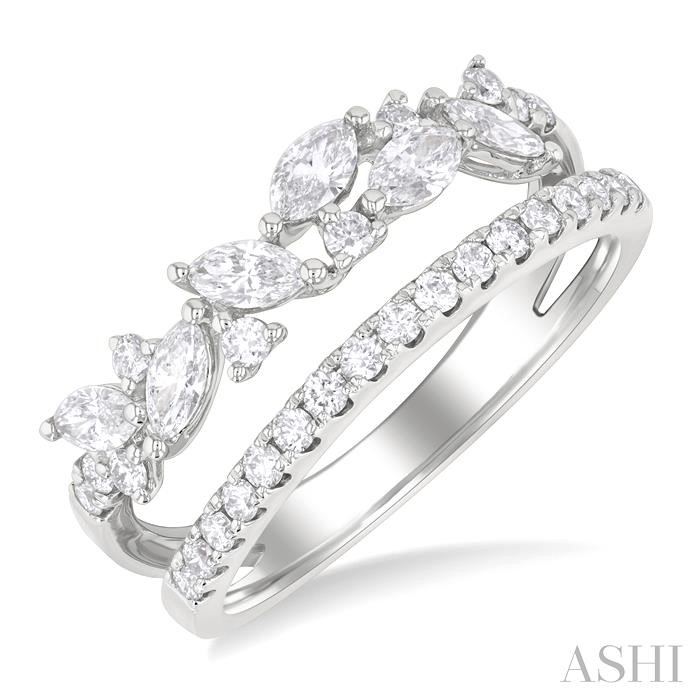 Double Row Diamond Fashion Ring