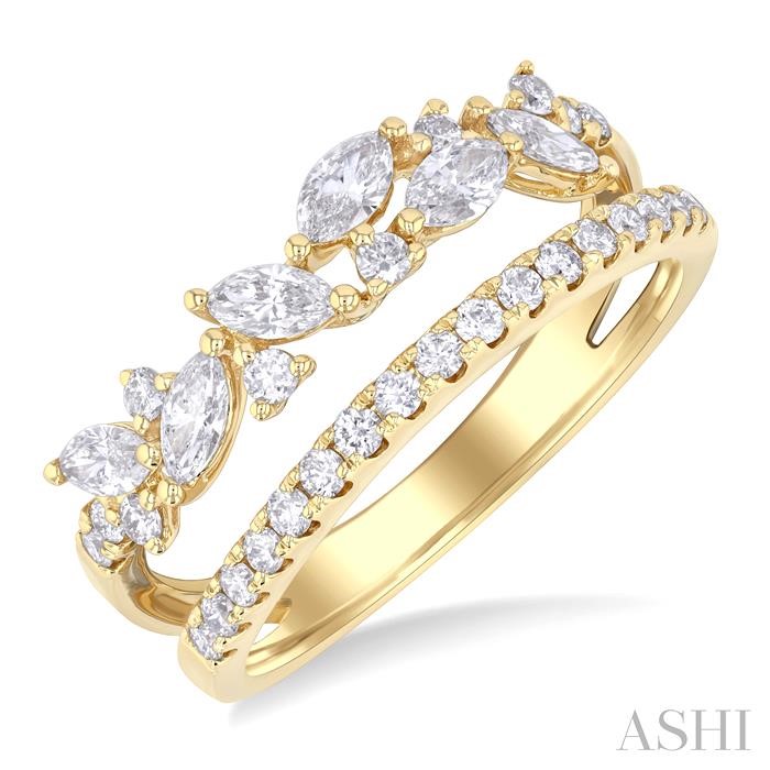 Double Row Diamond Fashion Ring