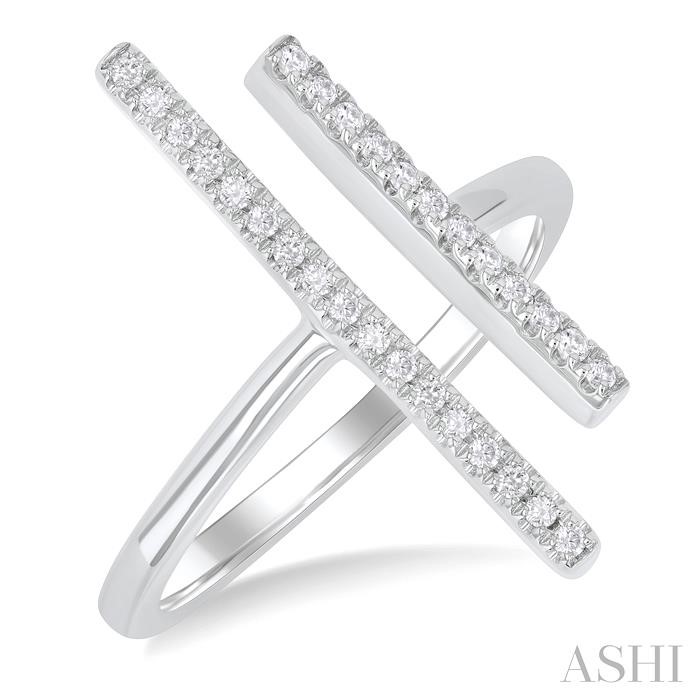 Bar Diamond Fashion Open Ring