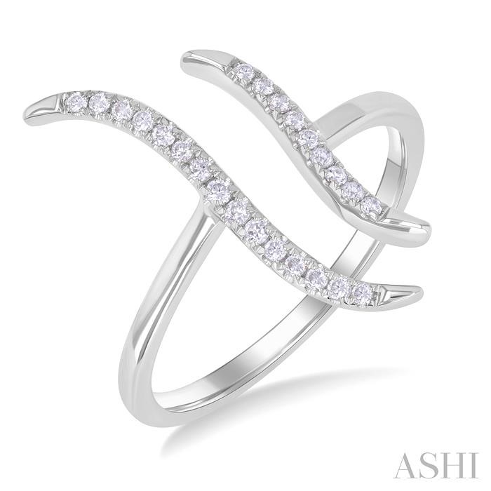 Wave Diamond Fashion Open Ring